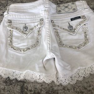 Miss Me white jean shorts